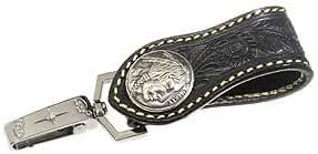 Amazon.co.jp: [SAAD] サード 本革レザーキーループ ブラック サドル